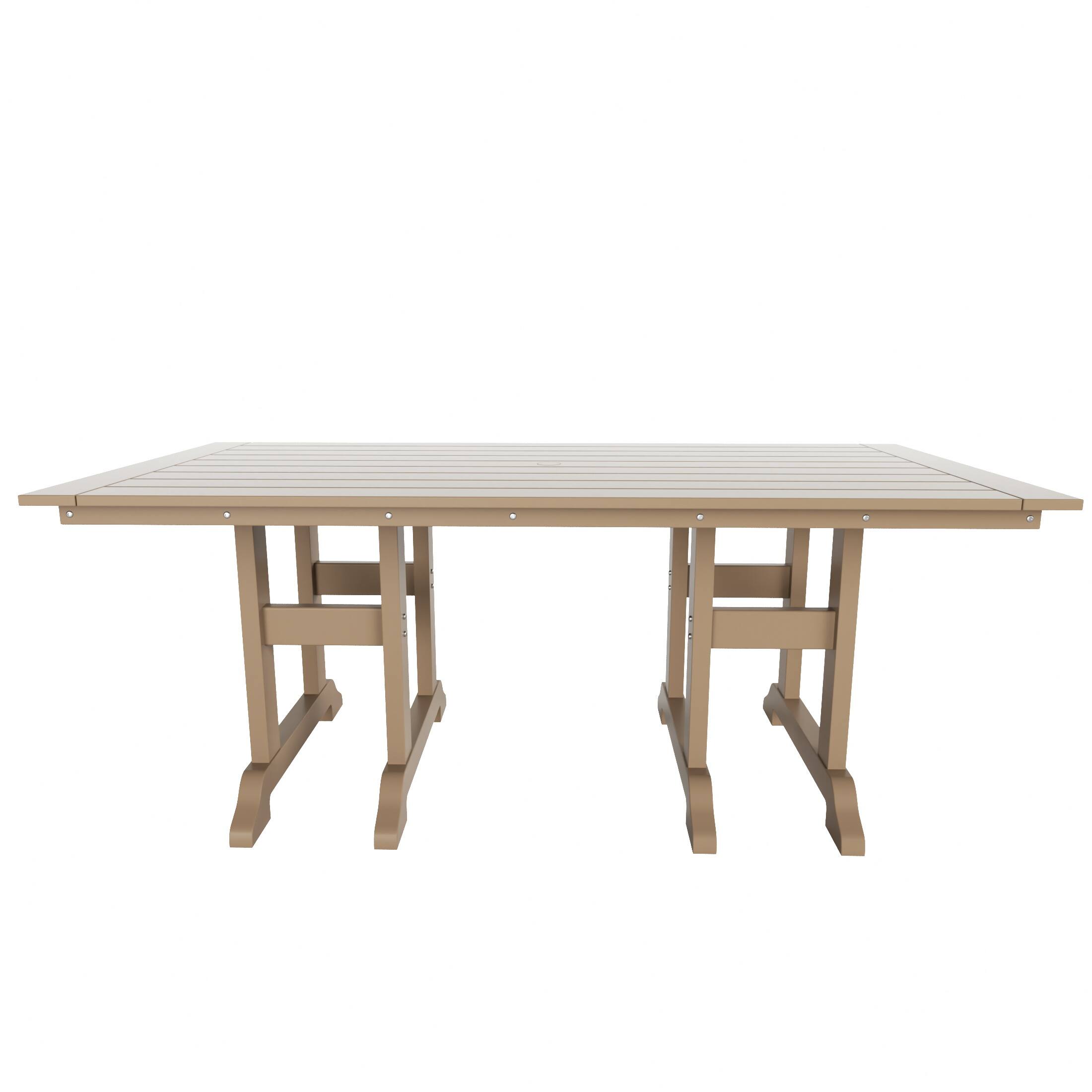 Left. WestinTrends - WestinTrends Malibu 71" Outdoor Patio Dining Table - Weathered Wood.