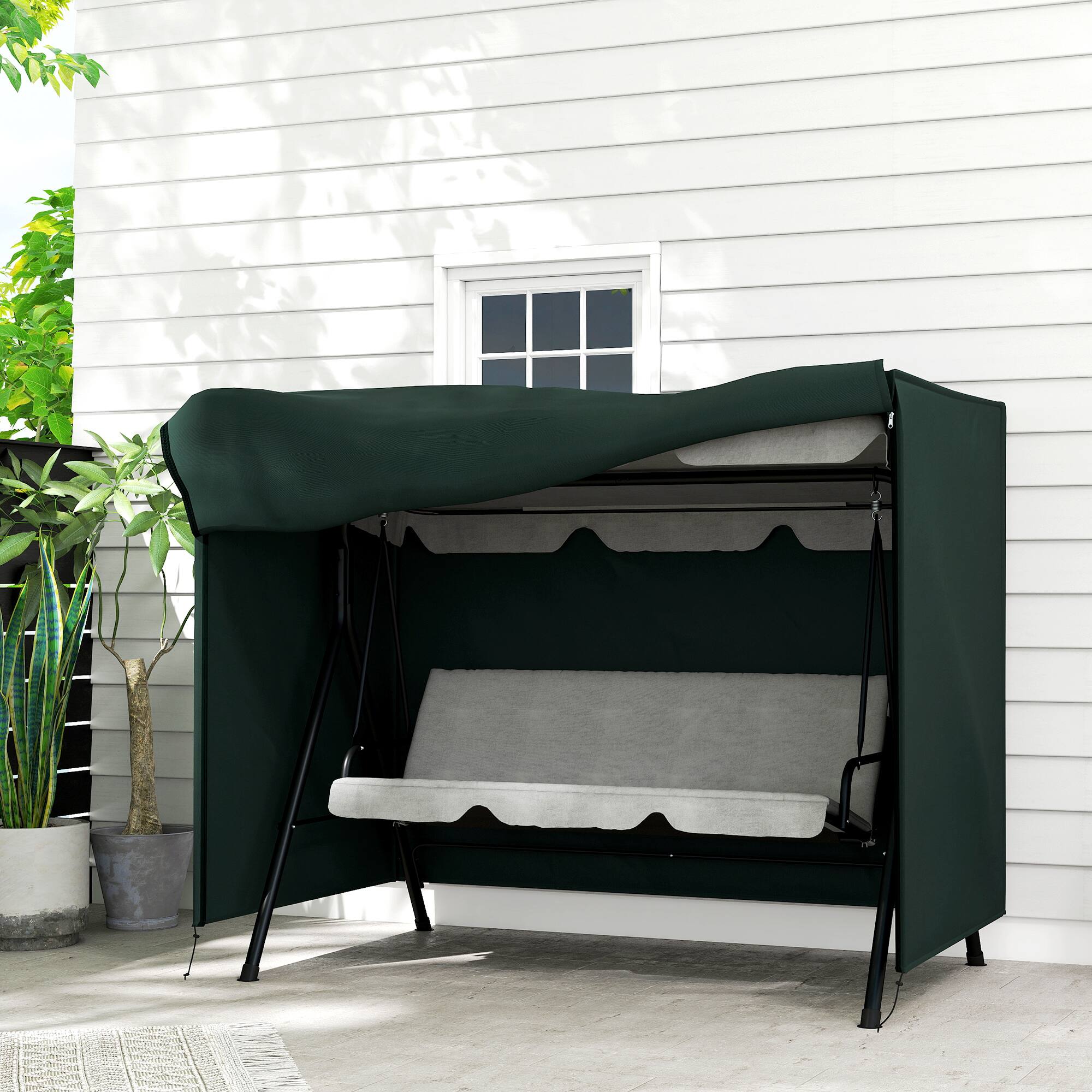 Alt View 1. Outsunny - Outsunny Outdoor Patio Hammock Porch Swing Cover with UV Water.