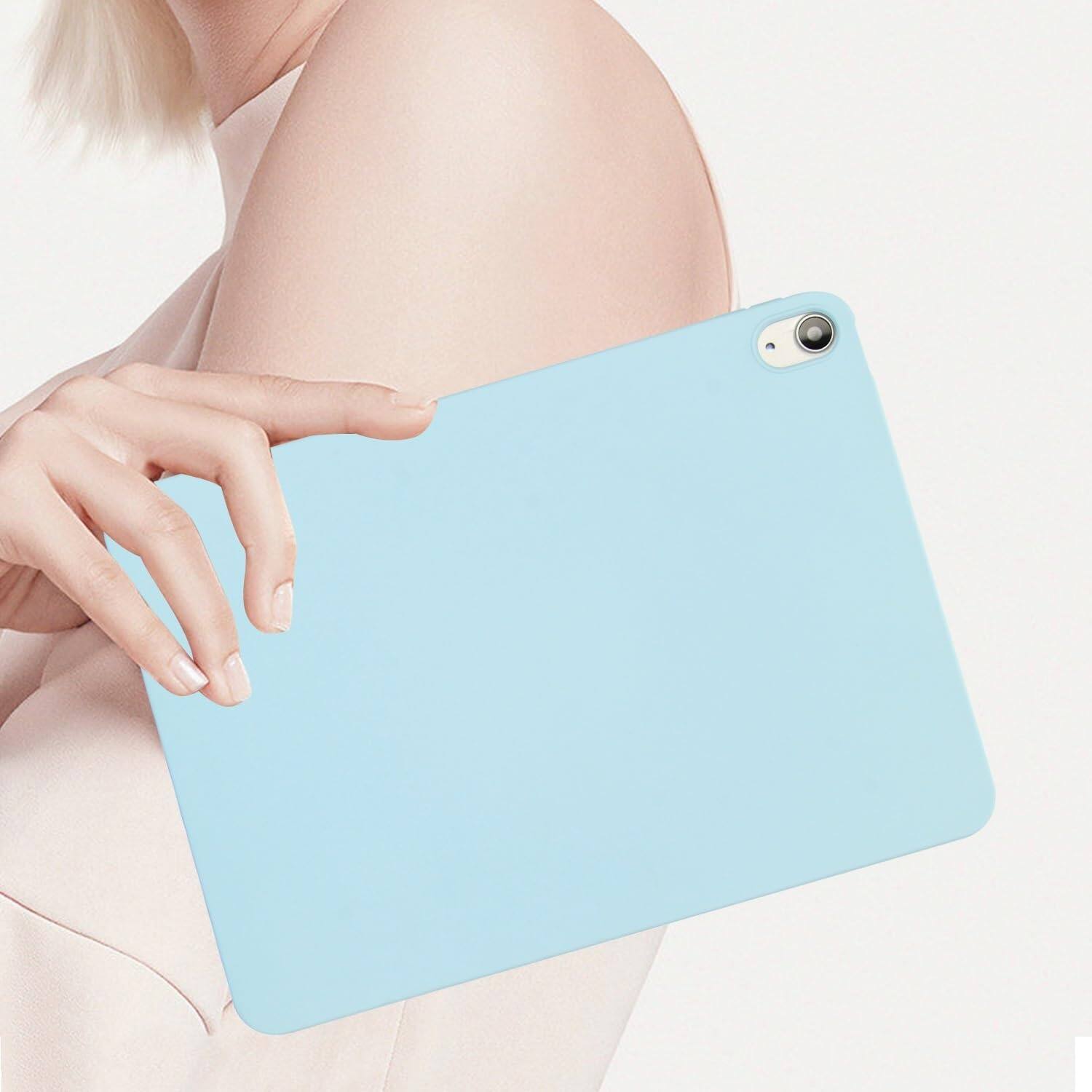 Back. Dteck - Case For iPad Air 11'' (M4)2026/(M3)2025/ (M2)2024 Slim Lightweight Soft TPU Skin-Friendly Anti-Scratch Protective Cover - Lightblue.