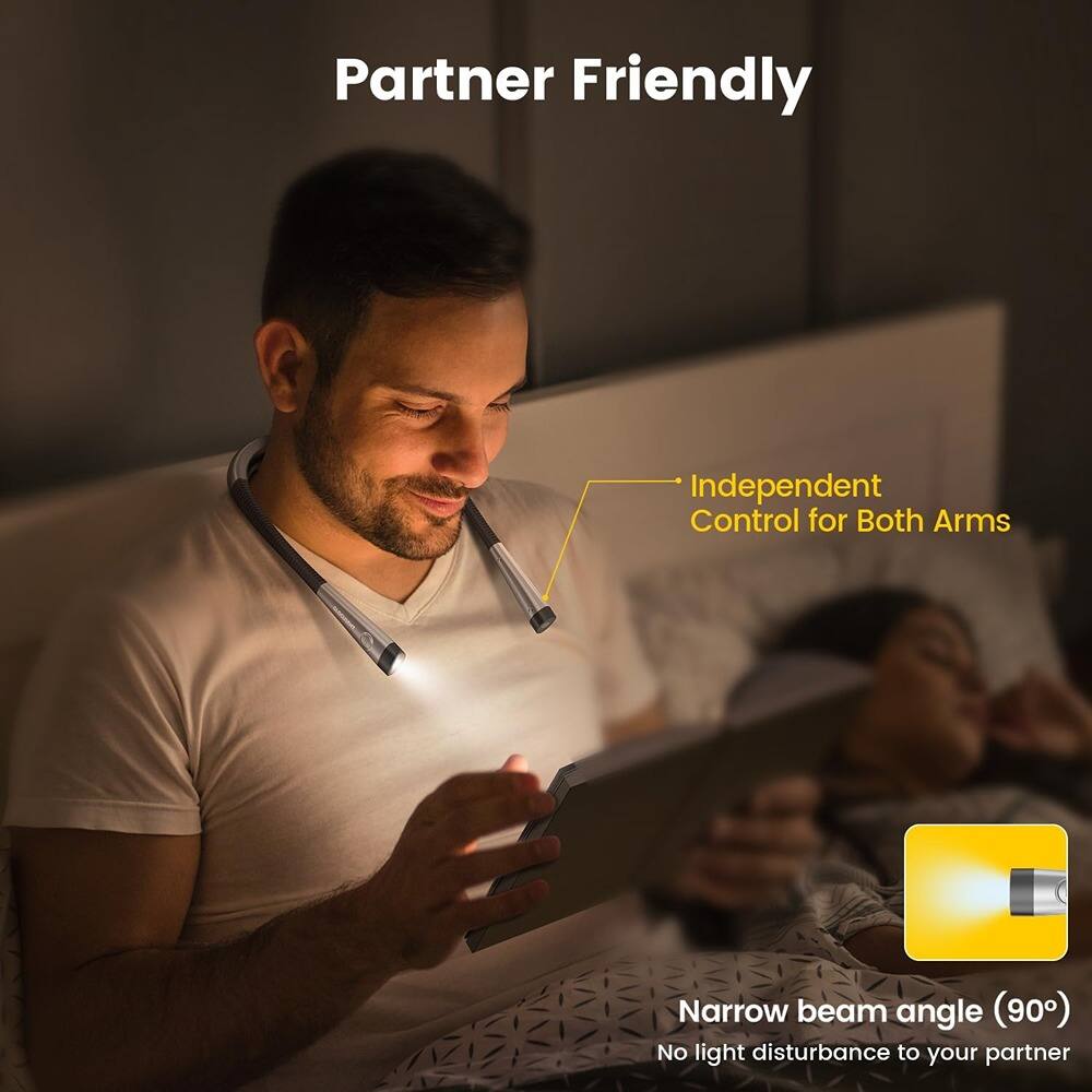 Partner Friendly

- Independent Control for Both Arms
- Narrow beam angle (90°)
- No light disturbance to your partner