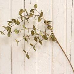 Angle. BreeBe - Penny Leaf Spray Dark Green 34" - Dark Green.