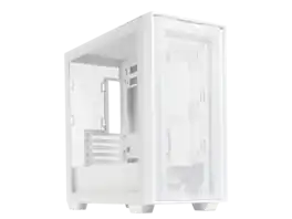 ASUS - A21/WHT// Micro ATX Computer Case Steel / Plastic / Tempered Glass-White - White