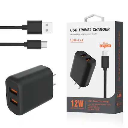 USB TRAVEL CHARGER
Use for all type cell phone, mini Speaker
2USB-2.4A
Micro 3.3FT / 2.4A
12W
HIGH QUALITY CHIP
Input: AC 100-240V 50/60Hz 0.50A
Output: 5V 2.4A
USB Ports: 2USB
Material: ABS+PC
DOUBLE FAST CHARGING
2.4A
OUTPUT
Use for all type cell phone, mini Speaker
USB TRAVEL CHARGER
Use for all type cell phone, mini Speaker
2USB-2.4A
Micro 3.3FT / 2.4A
12W
HIGH QUALITY CHIP
Input: AC 100-240V 50/60Hz 0.50A
Output: 5V 2.4A
USB Ports: 2USB
Material: ABS+PC
DOUBLE FAST CHARGING
2.4A
OUTPUT
Use for all type cell phone, mini Speaker