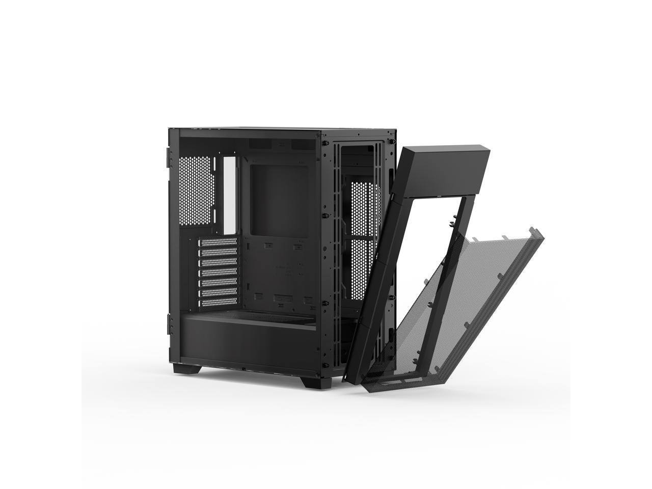 Alt View 7. Rosewill - Rosewill FBM-X7 Black ATX Mid Tower - Tempered Glass, 4 ARGB Fans, 650W 80+ Gold PSU - Black.