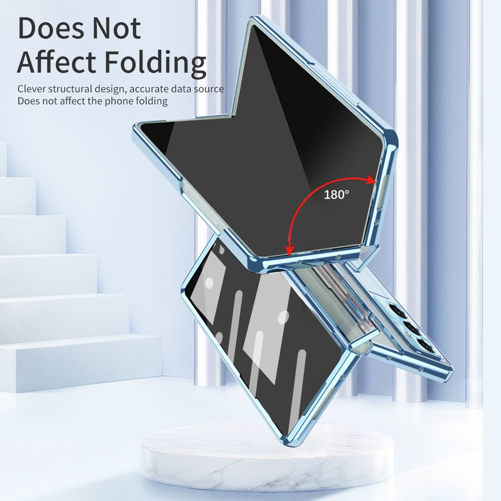 Does Not Affect Folding

Clever structural design, accurate data source. Does not affect the phone folding 180°