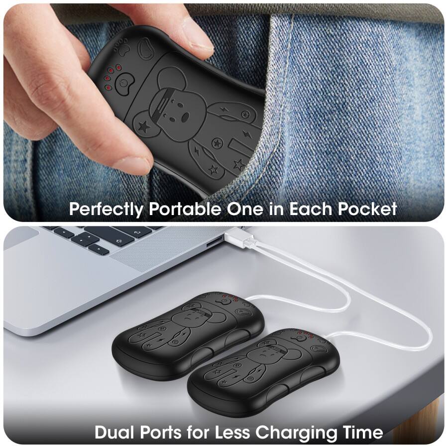 Perfectly Portable One in Each Pocket

Dual Ports for Less Charging Time