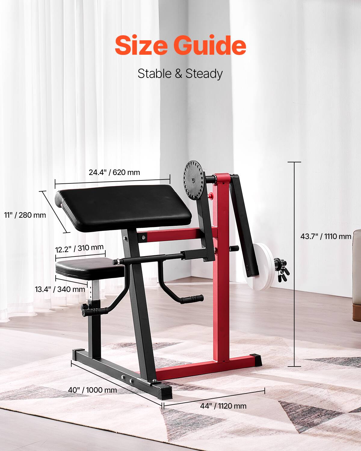 VEVOR Preacher Curl Machine, 2 in 1 Bicep Curl Machine and Triceps