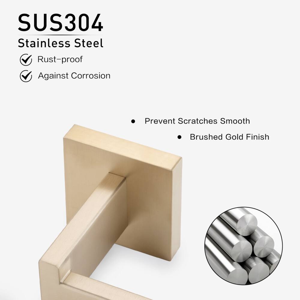 SUS304 Stainless Steel  
- Rust-proof  
- Against Corrosion  

- Prevent Scratches Smooth  
- Brushed Gold Finish