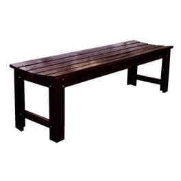 Hivvago - 5-Feet Backless Outdoor Garden Patio Cedar Wood Bench - Burn Brown