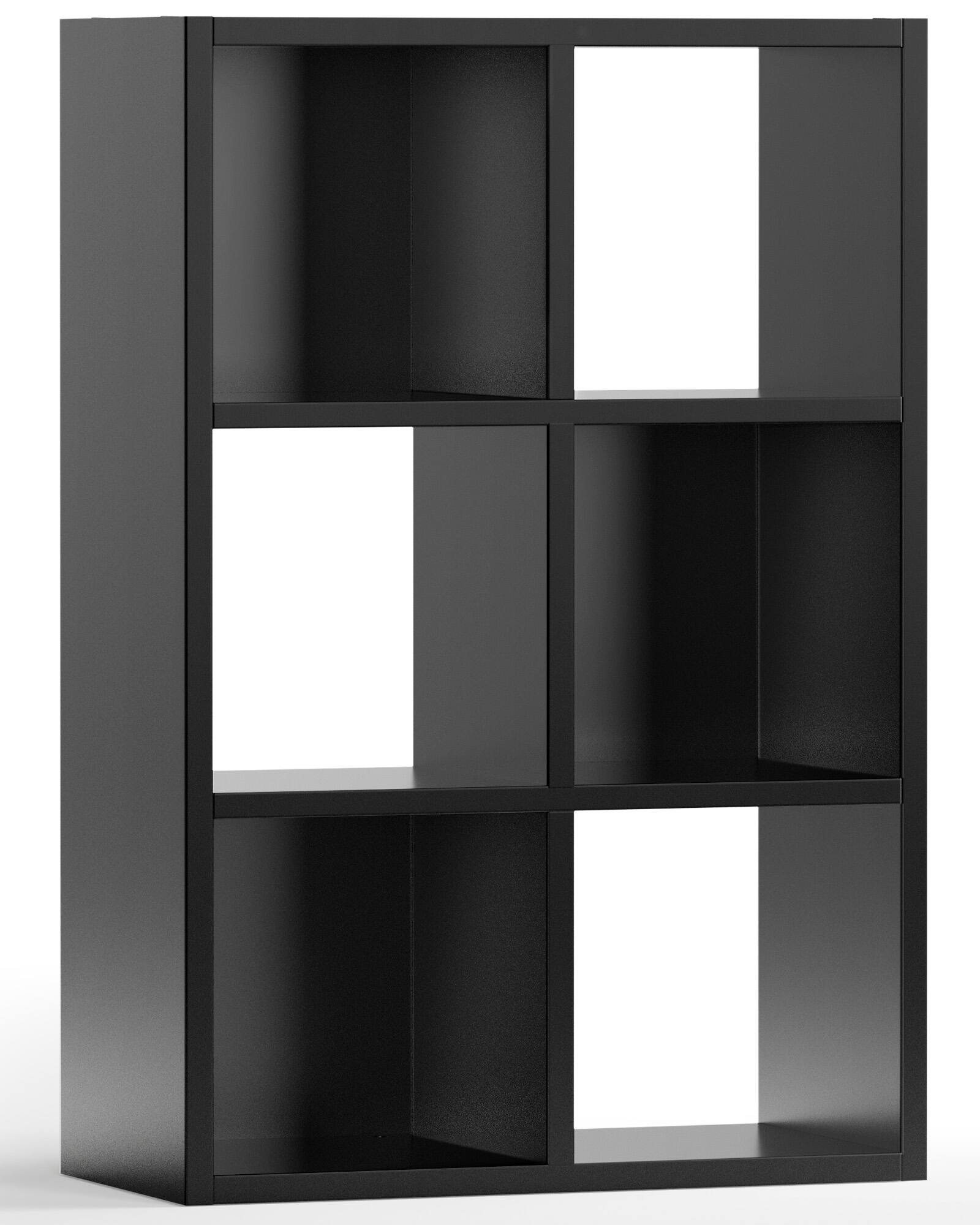 Alt View 5. GTPlayer - 6 Wood Cube Storage Organizer 11 In Cube Storage Bookshelf Vertical or Horizontal,Black - Black.