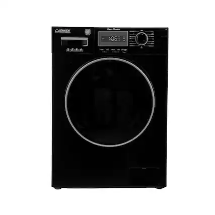 Front. Equator - Equator EW 822 Compact Washer 1.57cf/13lbs POWER WASH 15 Programs 1200rpm 110V - Black.