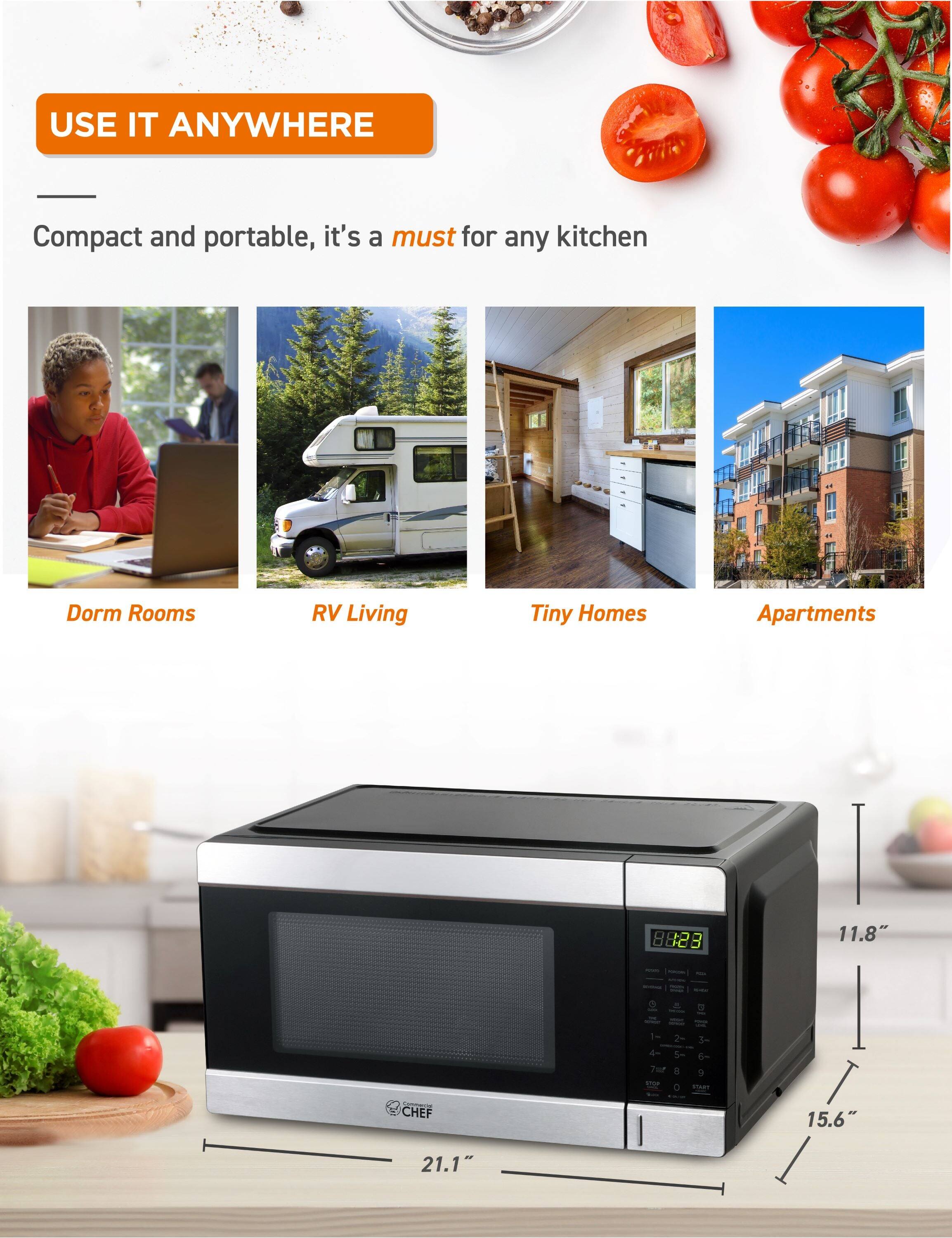 USE IT ANYWHERE
Compact and portable, it's a must for any kitchen
Dorm Rooms
RV Living
Tiny Homes
Apartments
8:23
11.8
15.6
21.1"