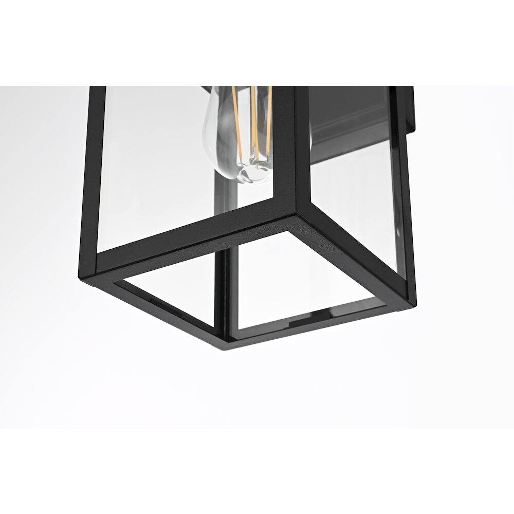 Alt View 1. Elegant Lighting - Carisle 7 Inch Outdoor Wall Sconce In Black - Black.
