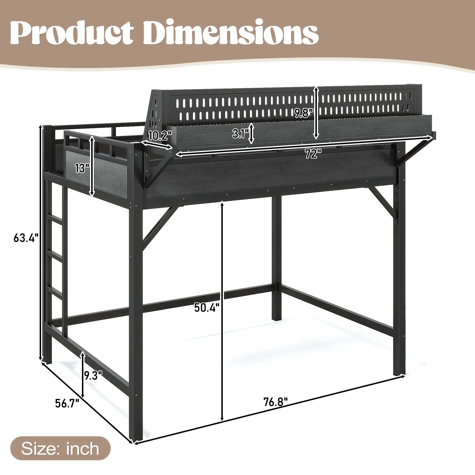 Product Dimensions: 13" x 10.2" x 3.1" x 19.8" x 72" x 63.4" x 50.4" x 9.3" x 56.7" x 76.8"  
Size: inch