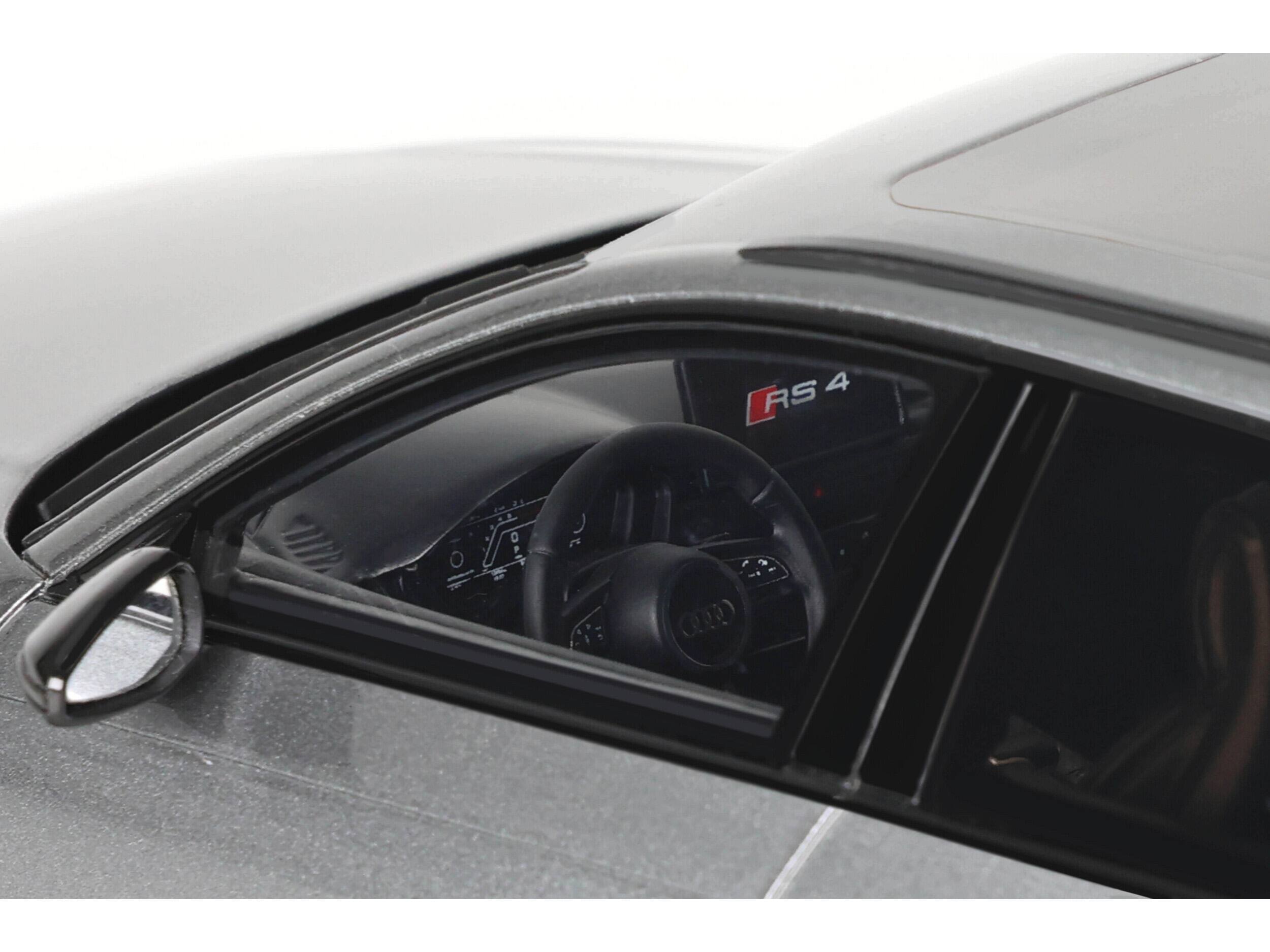 Angle. GT Spirit - Audi RS 4 Competition Gray Metallic 1/18 Model Car by GT Spirit - Gray Metallic.