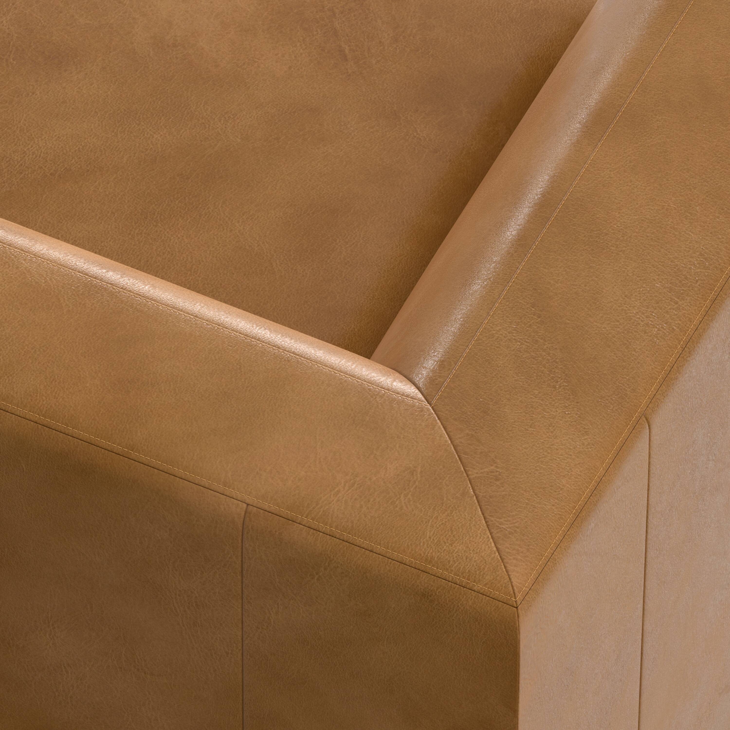 Alt View 7. Simpli Home - Rex Corner Sofa Module in Genuine Leather - Sienna.
