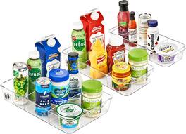 Sorbus - Fridge Organizer on Wheels - Rolling Fridge Organizers and Storage Design with Dividers & Handles - Clear