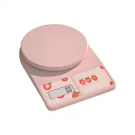 Cluzine - Cute Pink Digital Kitchen Scale, 10kg/1g Precision, with Tare & Unit Switch, for Baking Cooking
