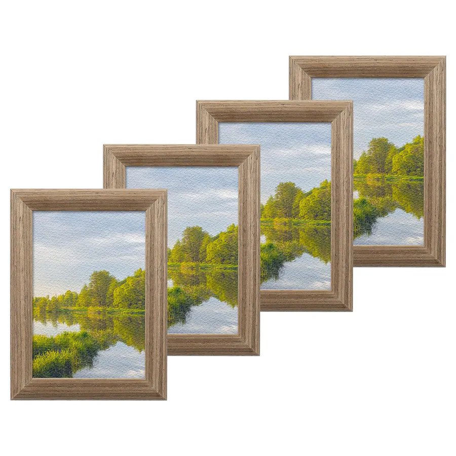 Unique Bargains 4pcs Wood Picture Frames, 4x5 Inch Wooden Photo Frame ...