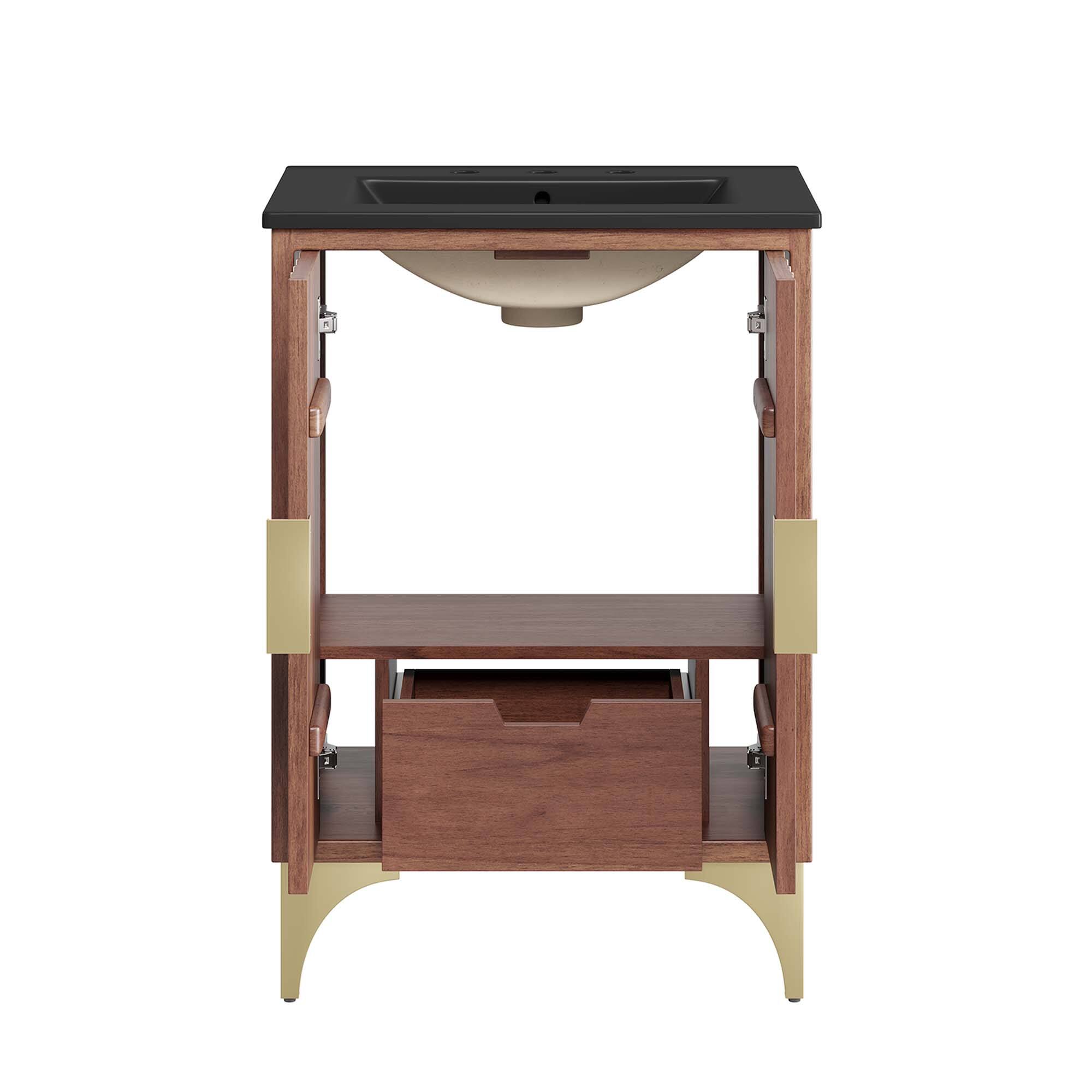 Alt View 6. Modway - Daylight Bathroom Vanity Basin Included by Modway - Black Walnut.