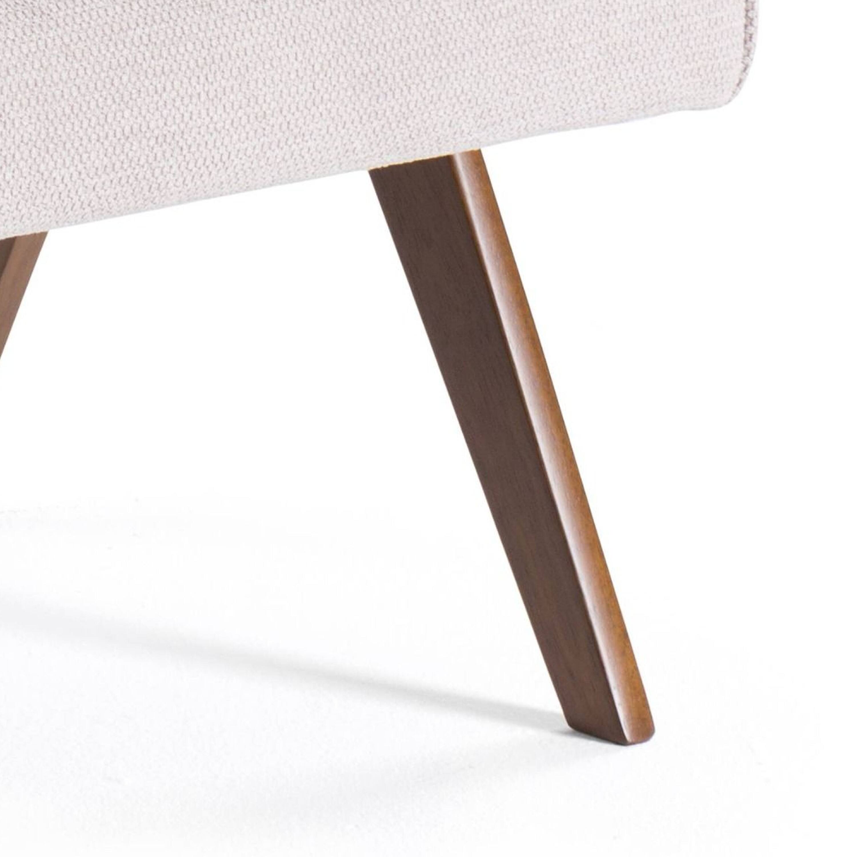 Left. Manhattan Lane - Cid Jose Accent Chair Set of 2 Polyester, Walnut  Wood - Beige, Walnut Brown.