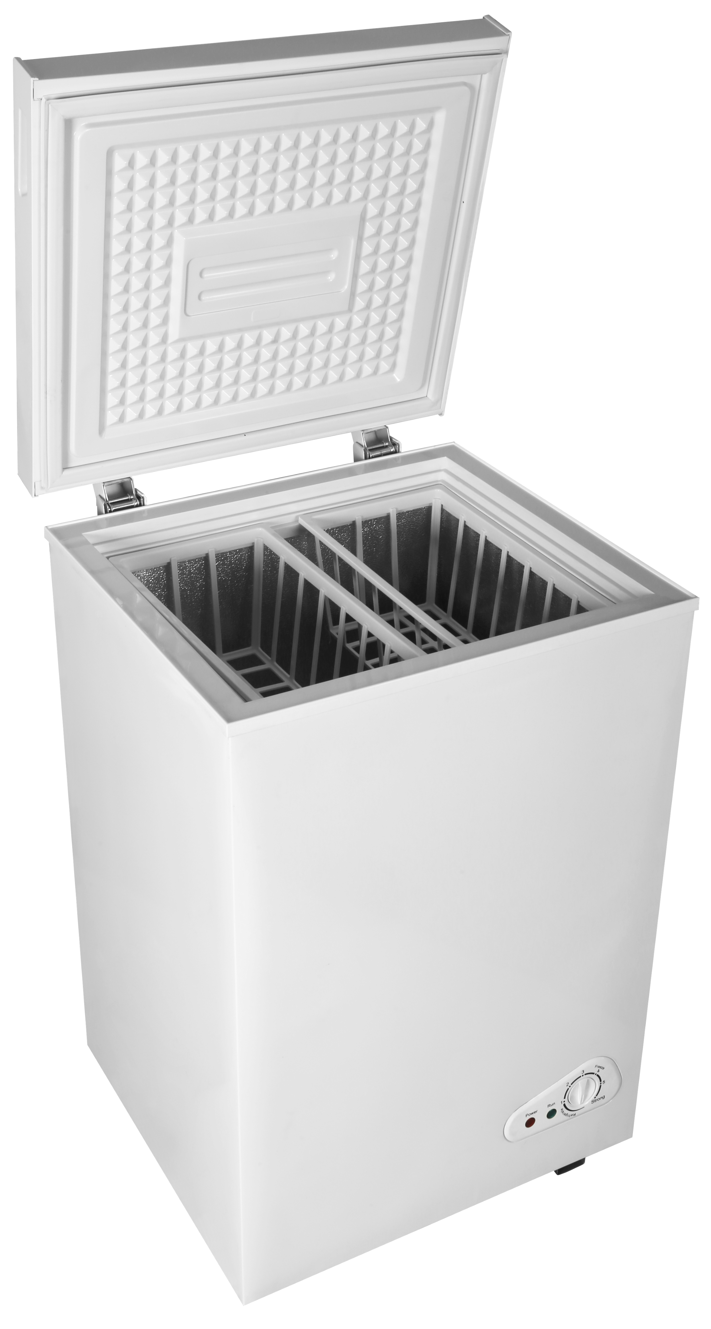 Alt View 4. Loheer - 3.5 Cu. Ft. Compact Chest Freezer with Adjustable Temperature and 2 Removable Baskets - WHITE.
