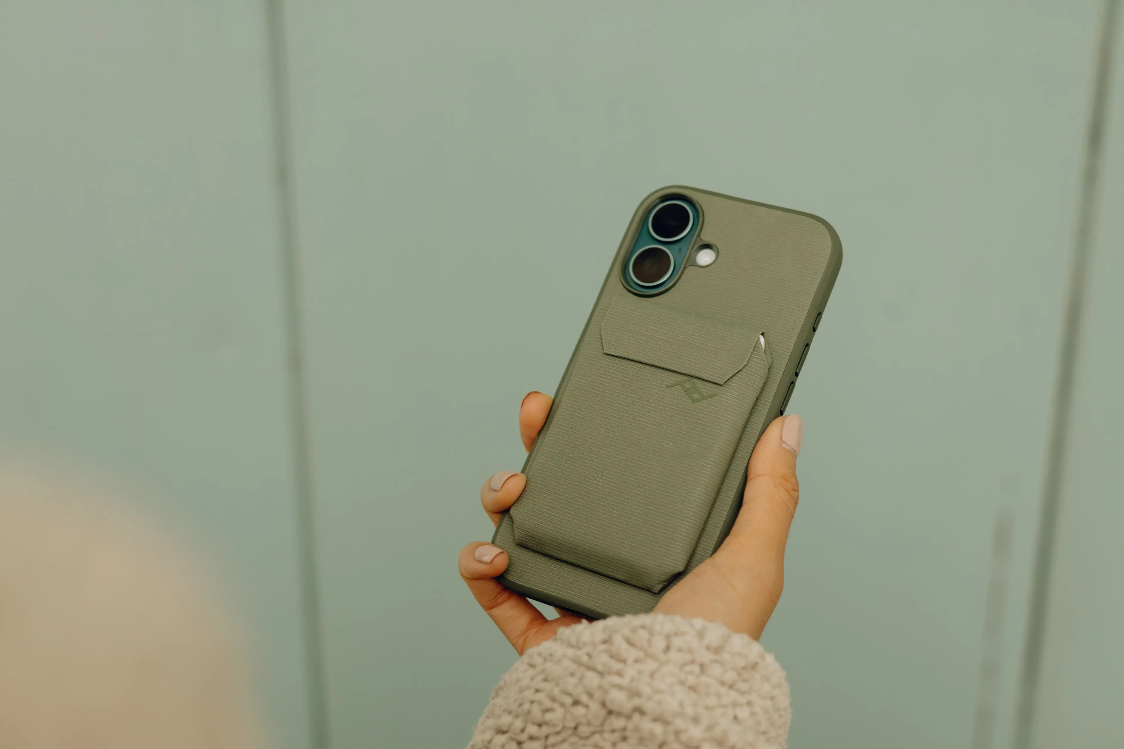 Alt View 18. Peak Design - Mobile Wallet Slim - Sage.