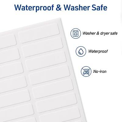 Waterproof & Washer Safe

- Washer & dryer safe
- Waterproof
- No-iron
