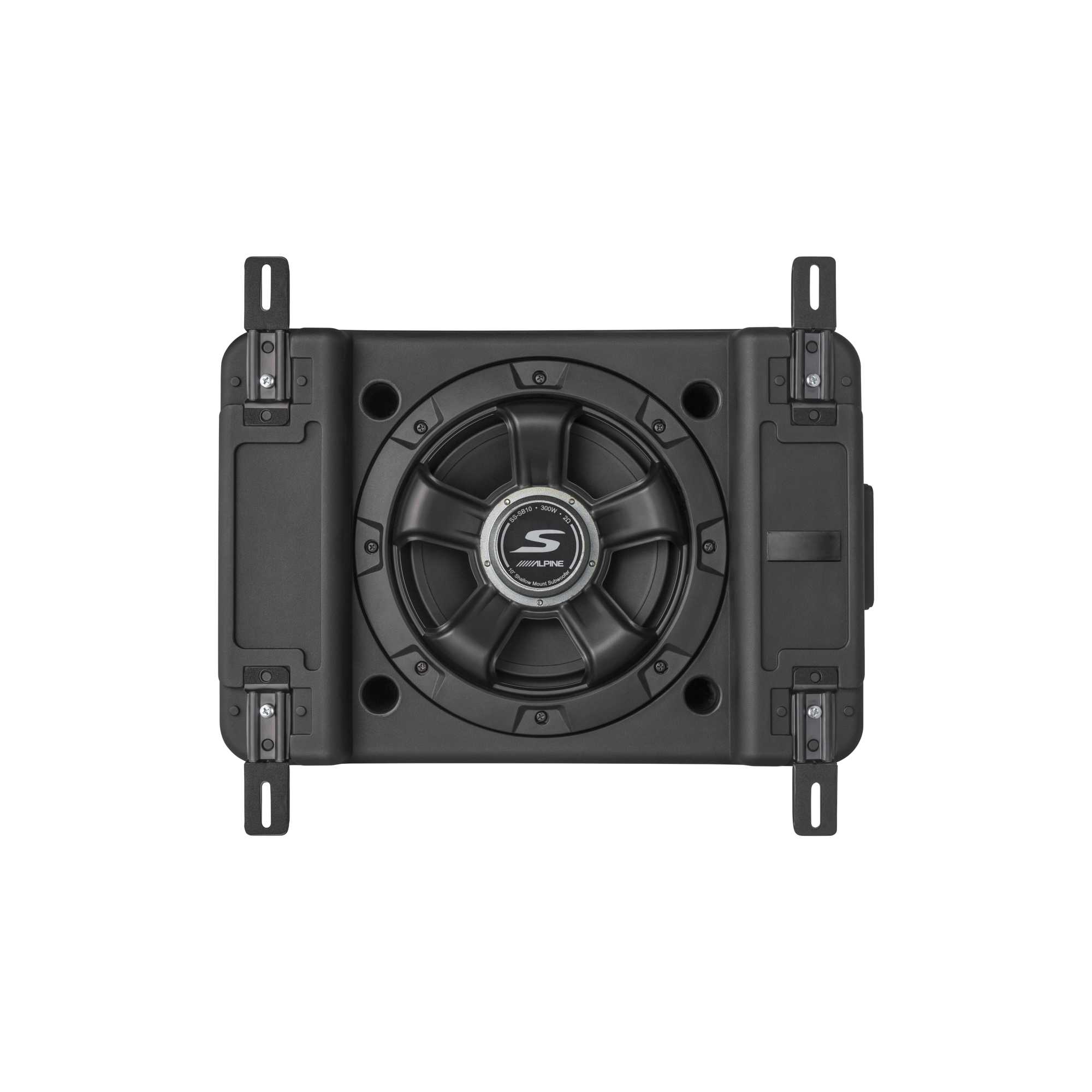 Alt View 2. Alpine - Alpine SS-SB10 Single 10” S-Series Shallow Preloaded Subwoofer Enclosure - Black/Gray.