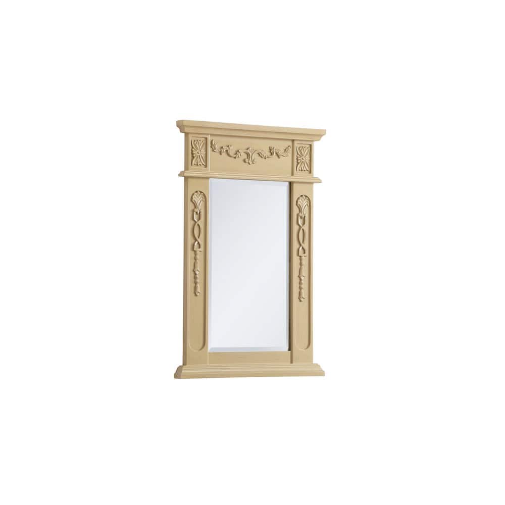 Elegant Decor - Wood Frame Mirror 18 Inch X 28 Inch In - Light Antique Beige price history on PriceWatchPro