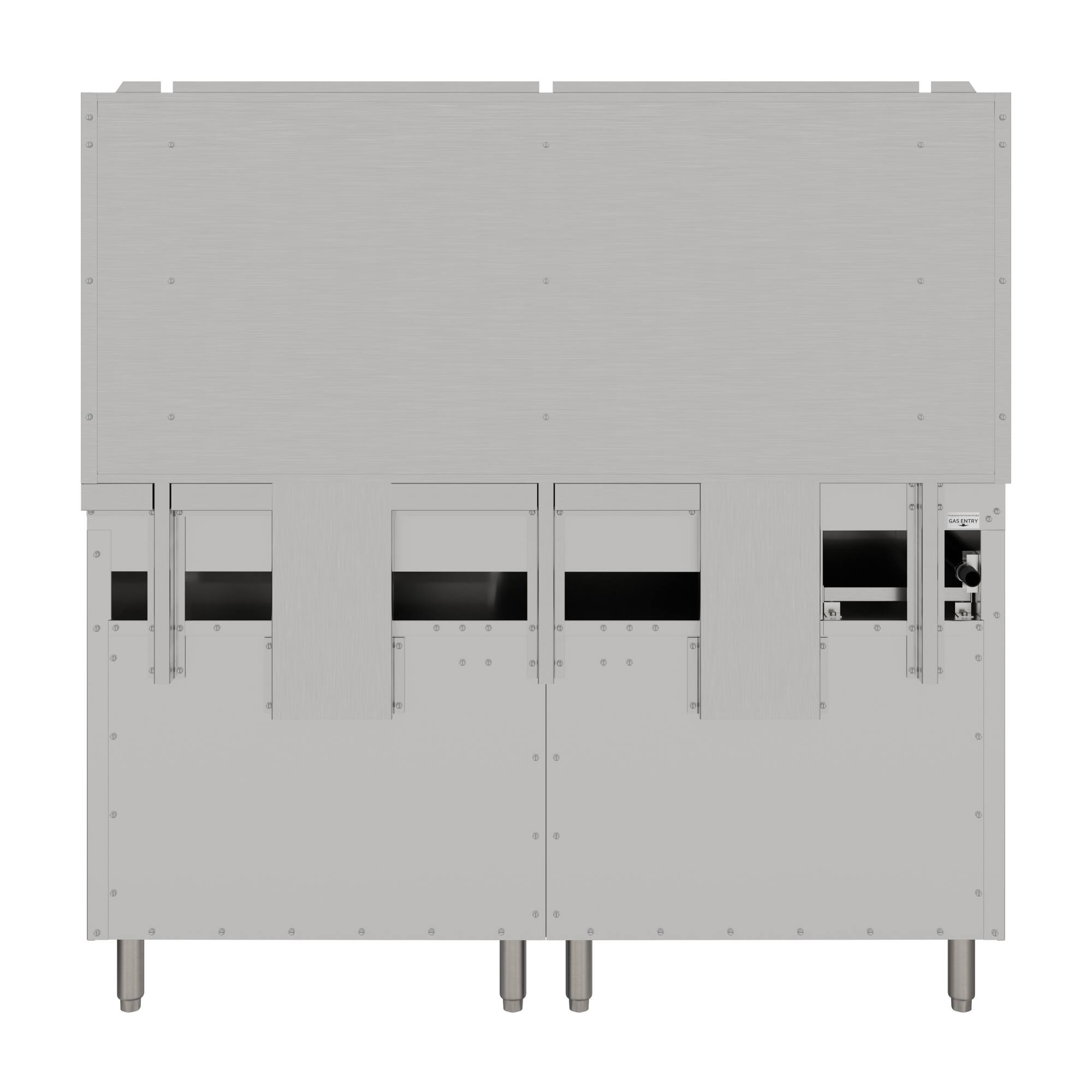 Alt View 9. Koolmore - 60 in. Dual Oven Commercial Range with 48 in. Griddle and 2 Burners in Stainless-Steel (KM-CRG482-NG) - Stainless Steel.