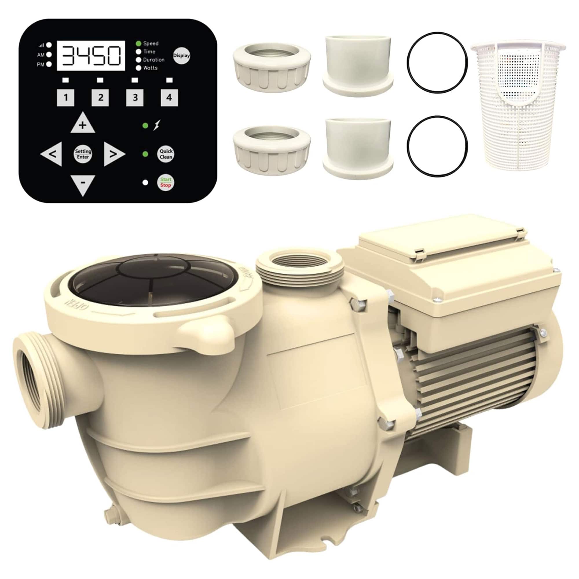 Swimline - Hydrotools Variable Speed Self Priming 6660 GPH Filter Pump for Pools - White price history on PriceWatchPro