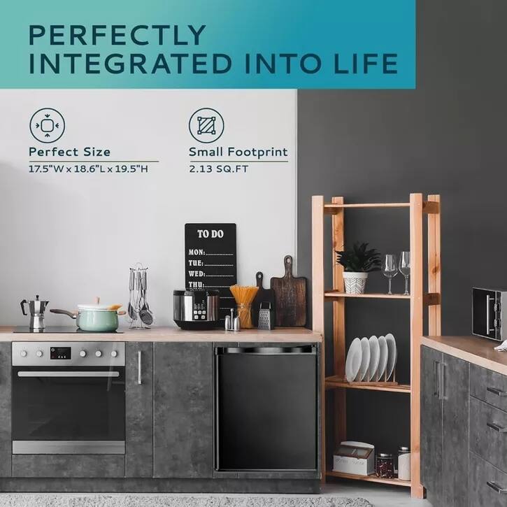 PERFECTLY INTEGRATED INTO LIFE

Perfect Size
17.5"W x 18.6"L x 19.5"H

Small Footprint
2.13 SQ. FT

TO DO
MON:
TUE:
WED:
THU: