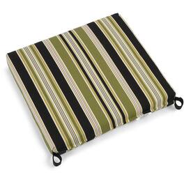 Blazing Needles - 20-inch by 19-inch Spun Polyester Chair Cushion - Eastbay Onyx