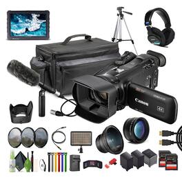 Canon - LEGRIA HF G70 PAL UHD 4K Camcorder + 2x 128GB Memory Card + Tripod + More (International Model)