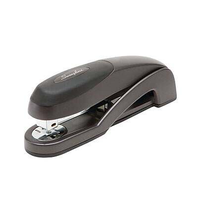 Front. Swingline - Optima Desk Stapler, 25-Sheet Capacity - Graphite Black.