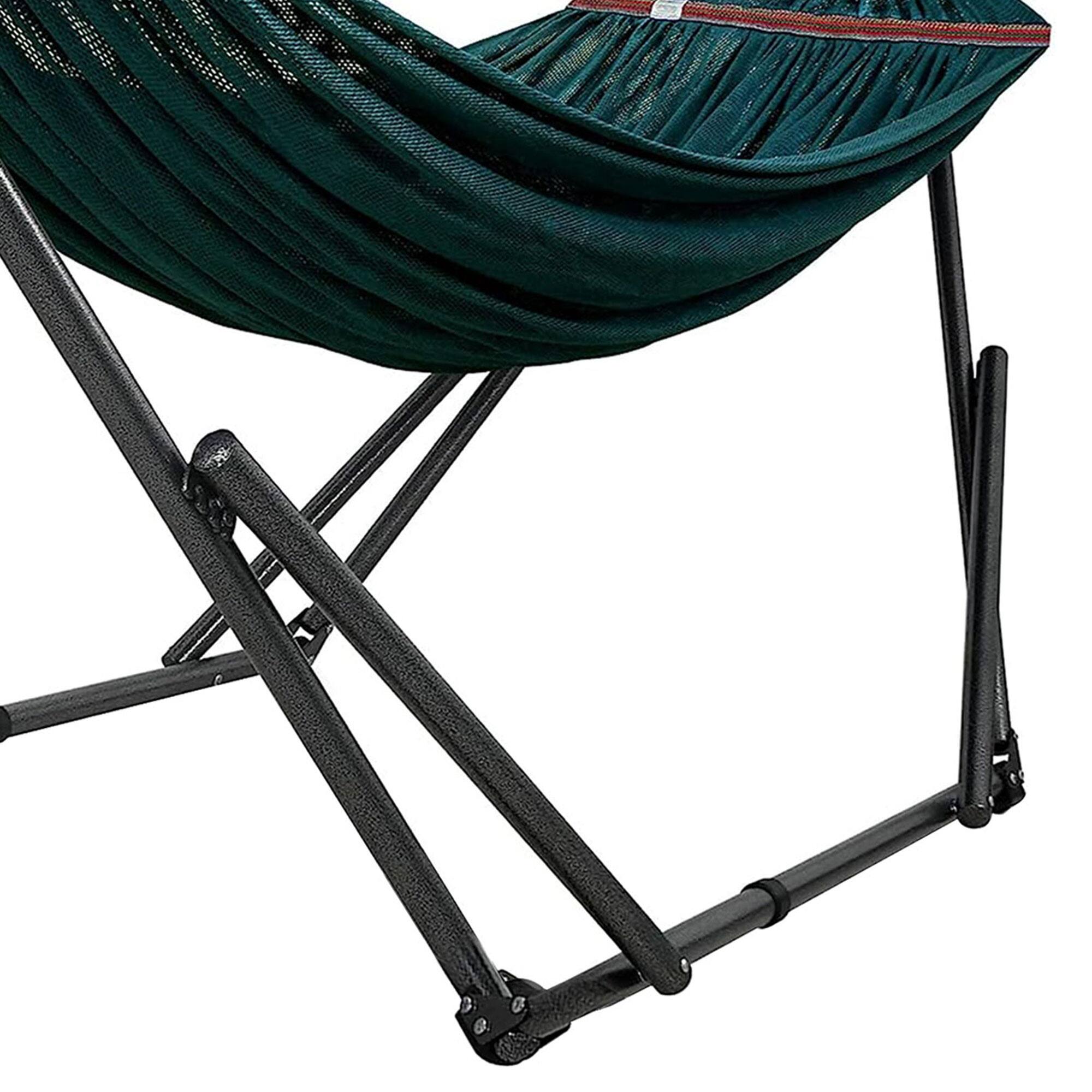 Alt View 3. Tranquillo - Tranquillo Universal 116" Double Hammock with Adjustable Stand and Bag, Peacock - 12. Uni Peacock.