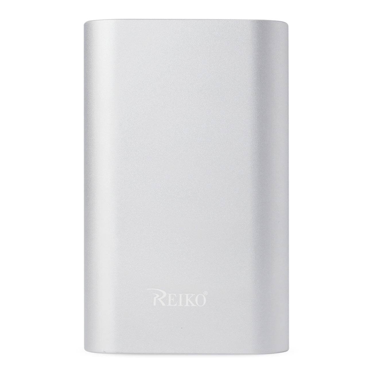 Front. Reiko - 2A5V 6800Mah Universal Power Bank With Two Usb-A Ports And One Usb-C In Silver - Silver.