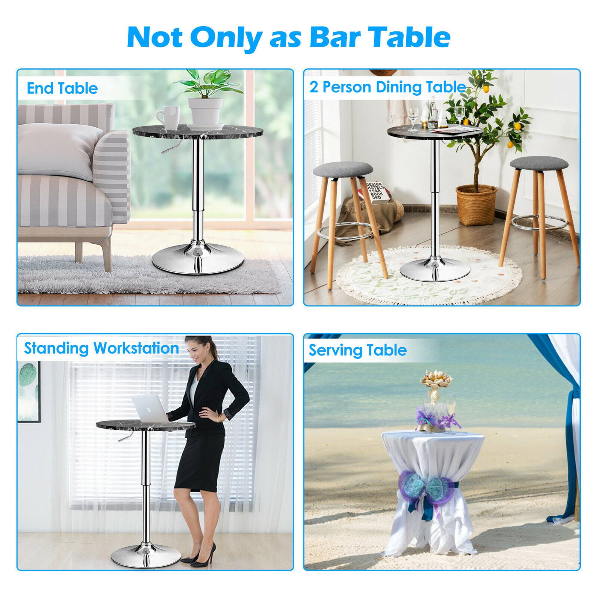 Not Only as Bar Table

- End Table
- 2 Person Dining Table
- Standing Workstation
- Serving Table