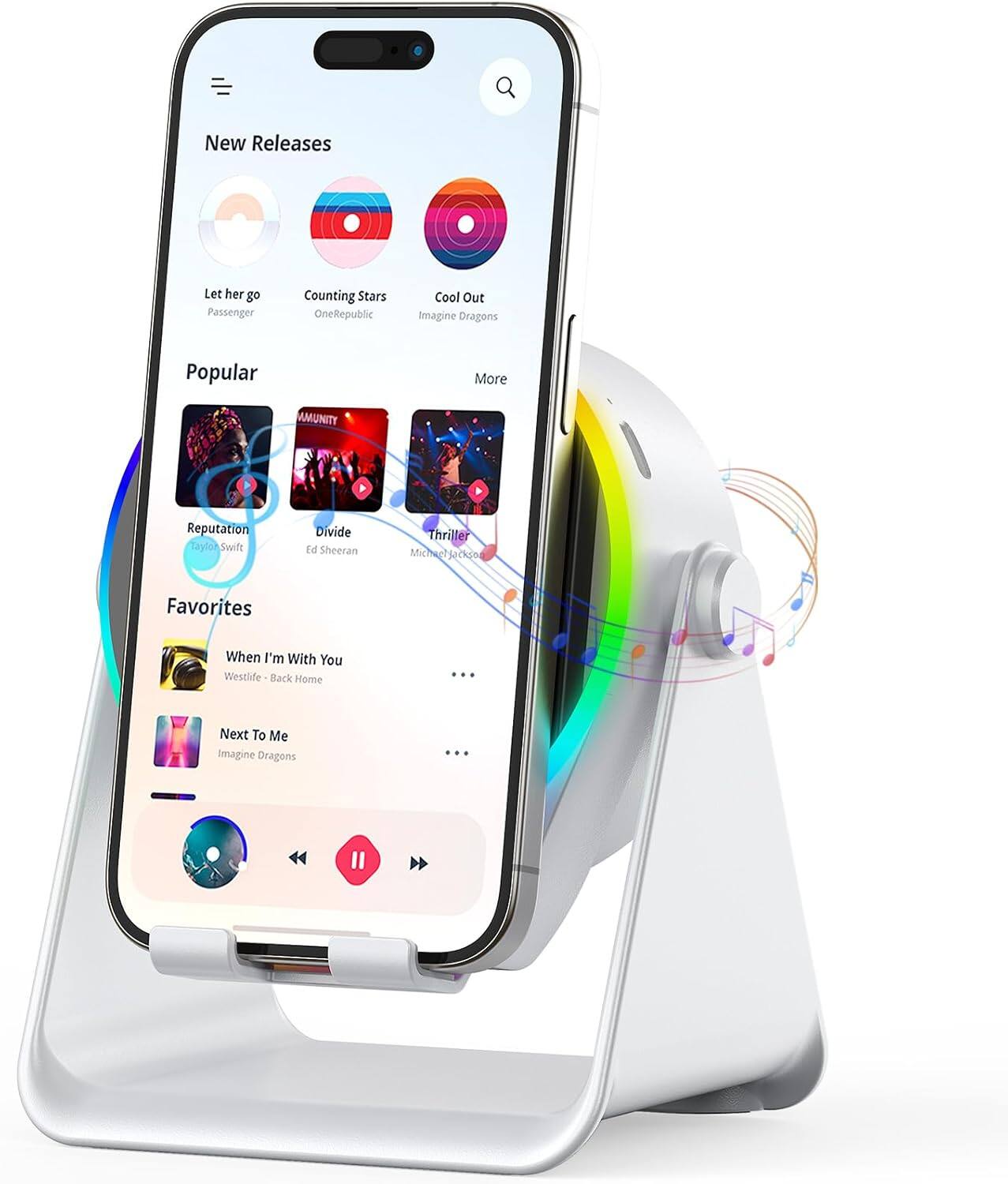 New Releases  
- Let Her Go (Passenger)  
- Counting Stars (OneRepublic)  
- Cool Out (Imagine Dragons)  

Popular  
- Reputation (Taylor Swift)  
- Divide (Ed Sheeran)  
- Thriller (Michael Jackson)  

Favorites  
- When I'm With You (Westlife - Back Home)  
- Next To Me (Imagine Dragons)