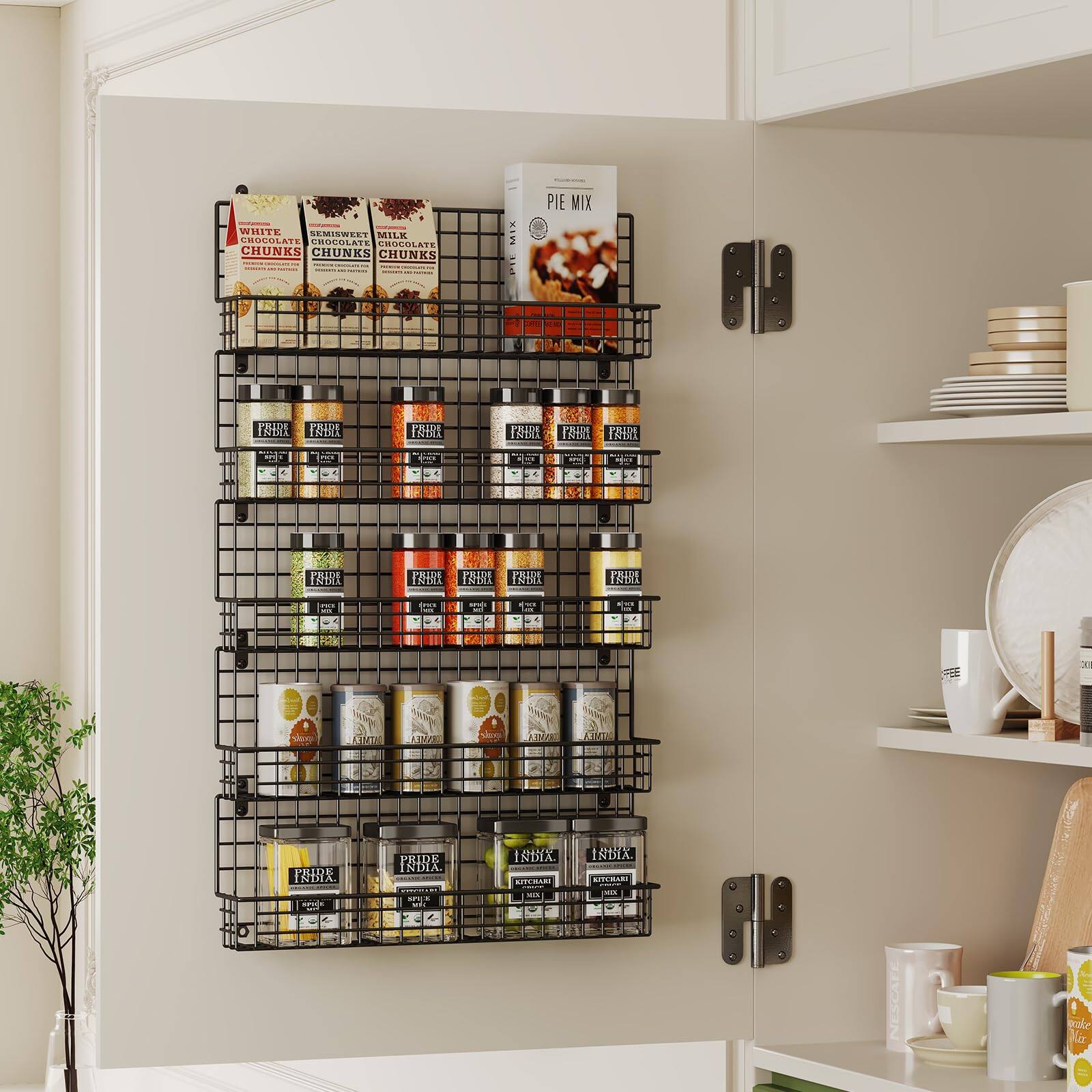 Dazzling Pops X cosrack Spice Rack Organizer, 5 Tier Wall Spice Rack ...