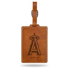 Jardine - Los Angeles Angels Ultra Suede Luggage Tag - Brown
