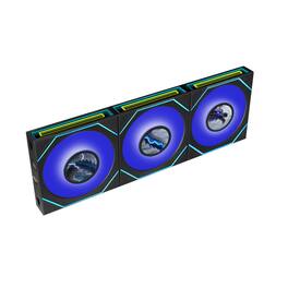 Lian Li - UNI FAN SL Infinity LCD Flex 120mm Normal Blade (NOT Reverse) ARGB Fan, 3 Pack, Controller Not Included (12SLIND1F3B) - Black