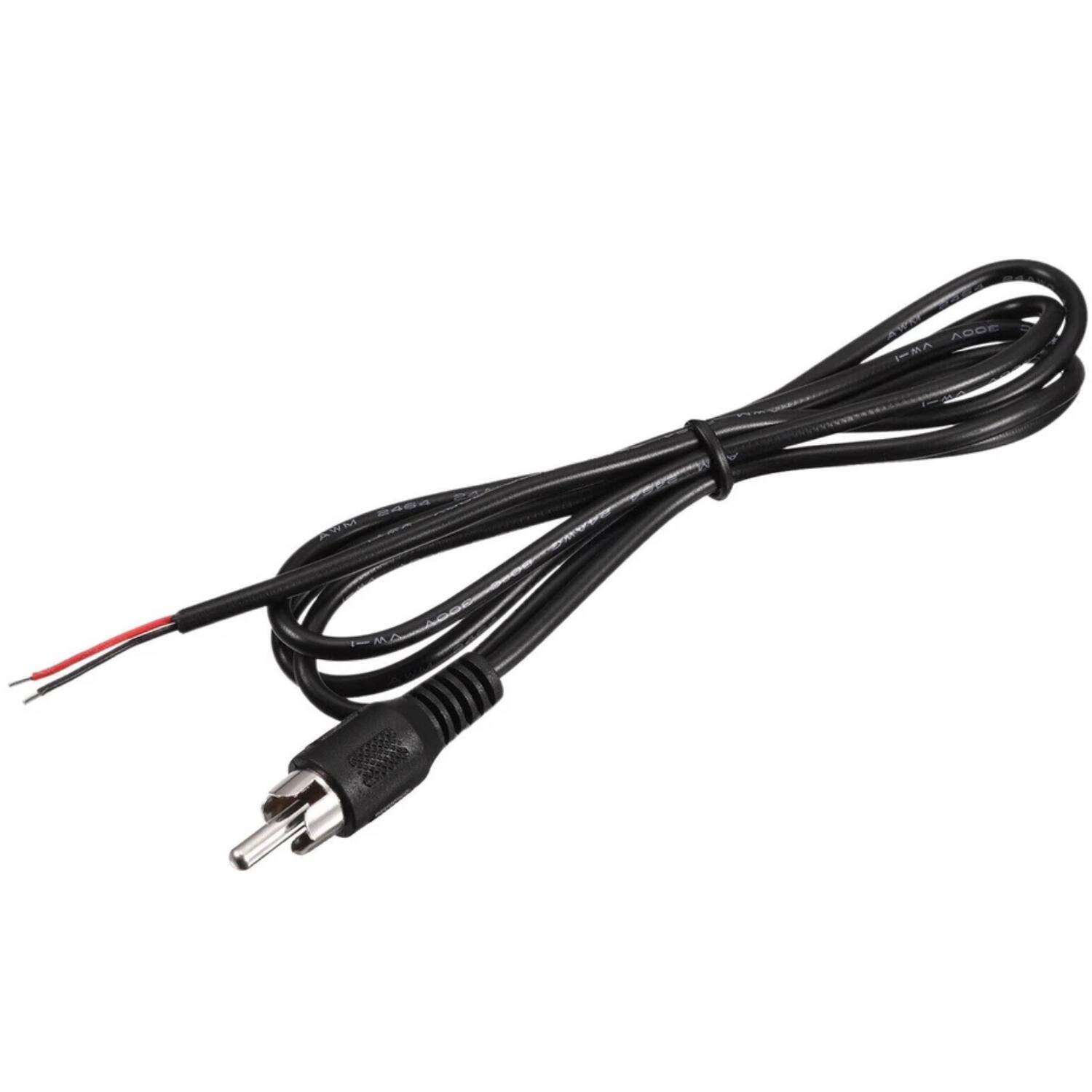 Front. Home Collection - 2-Pack 10FT RCA Male Plug to Bare Wire Audio Cable.