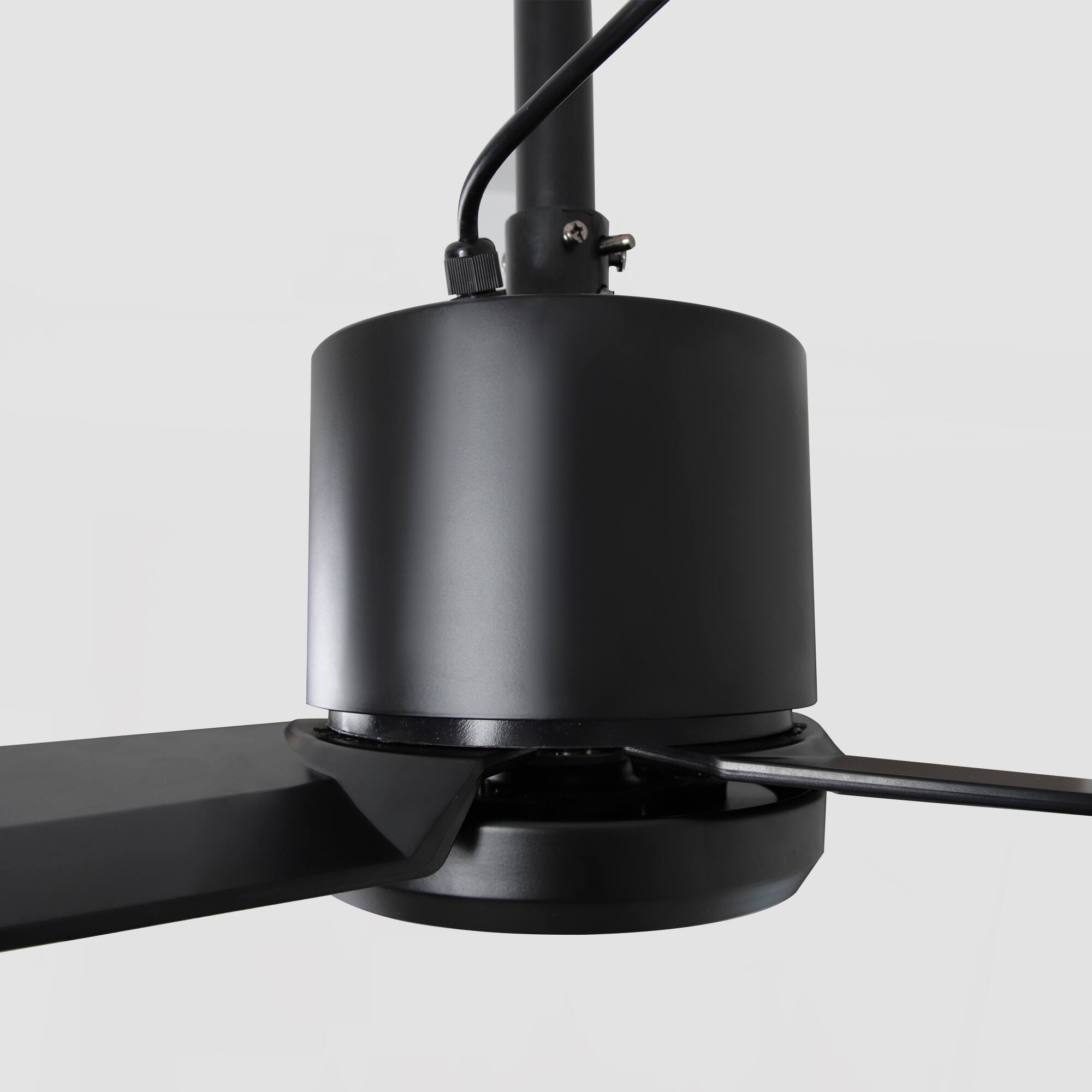 Alt View 10. Parrot Uncle - 42" Modern Black Waterproof Wet Outdoor Gazebo Hook Ceiling Fan with Light and Plug in - Black.