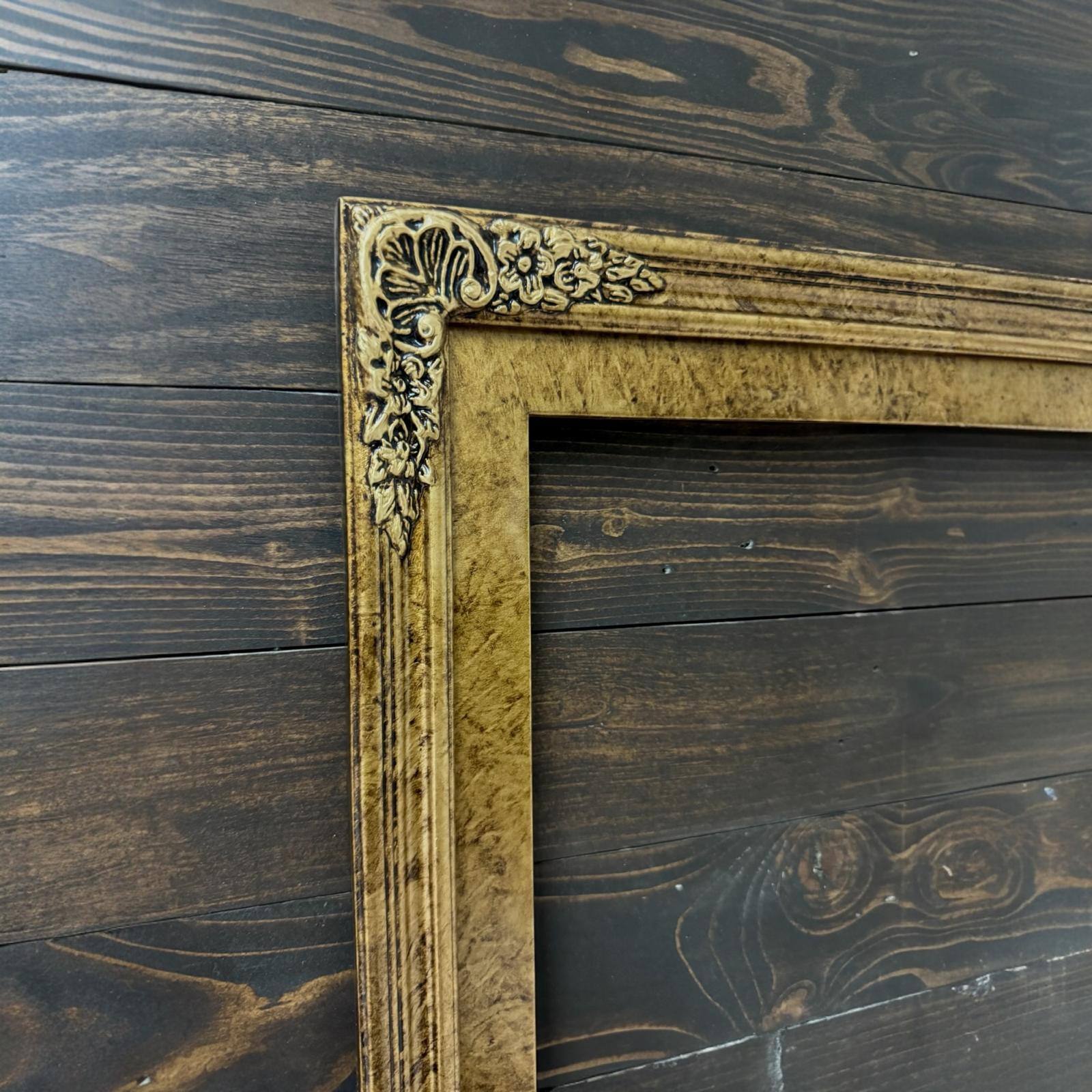 Alt View 1. LAREDO FRAME FACTORY - 55 inch Handmade Ornate Tv Frame For TCL A300W NXTVISION Tv - MARBLE GOLD.