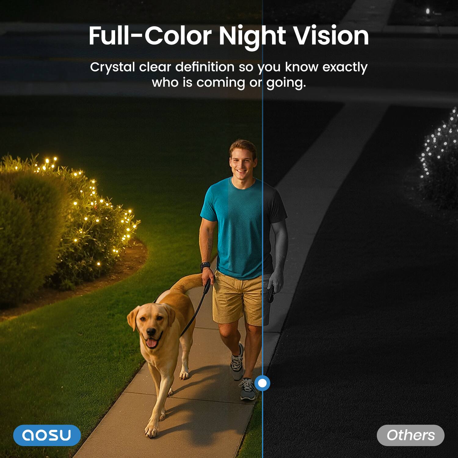 Full-Color Night Vision  
Crystal clear definition so you know exactly who is coming or going.  

aosu  

Others