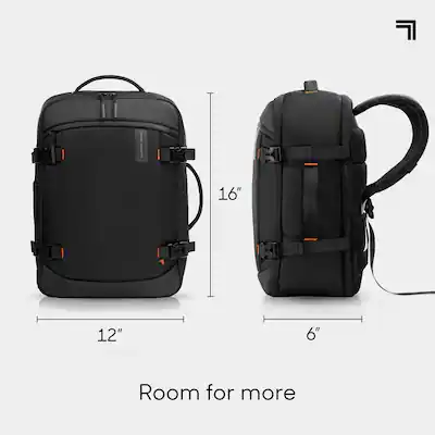 Sharper Image Venture Weekender Travel Laptop Backpack, TSA-Approved 23L Carry-On Bag Fits 17 Laptop, Water-Resistant, Black Sharper Image Venture Weekender Travel Laptop Backpack, TSA-Approved 23L Carry-On Bag Fits 17 Laptop, Water-Resistant, Black