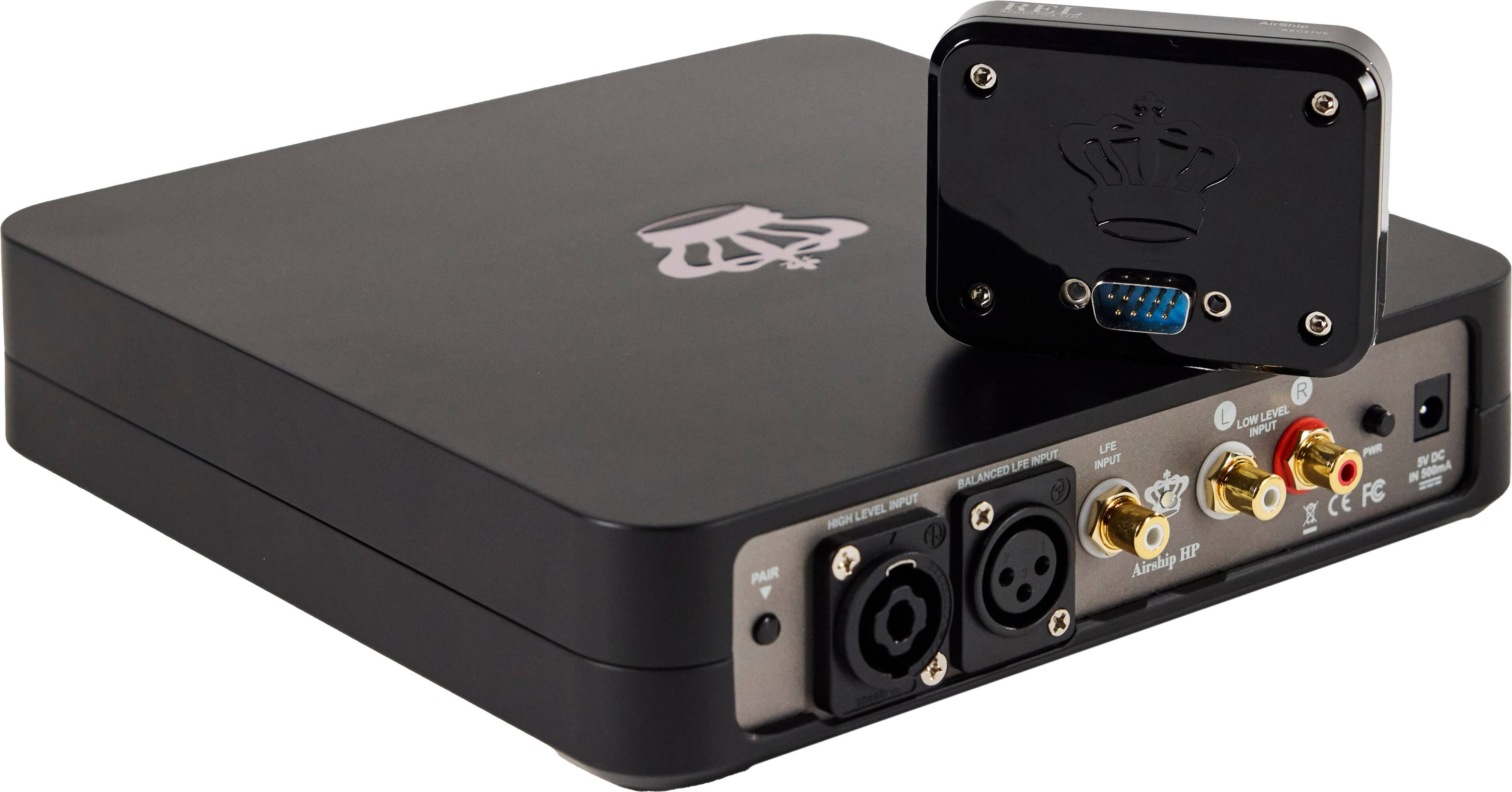 HR OIIE RECEIVE 2P PAIR INPUT HIGH LEVEL LFE INPUT BALANCED LFE INPUT HP Airship R L LOW LEVEL INPUT PHR DC SV IN 500mA CE FC