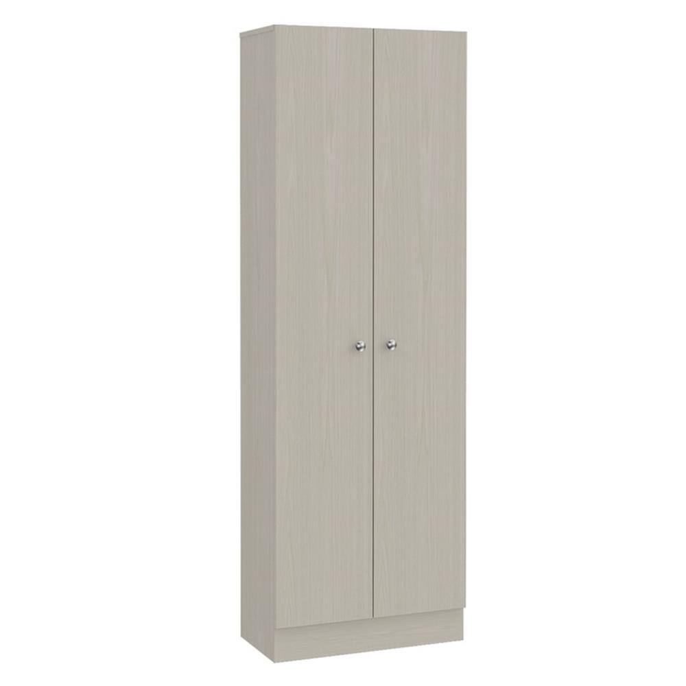 Angle. Acme Furniture - Modern Engineered Wood Multistorage 70" Two Door Pantry - Off-White.
